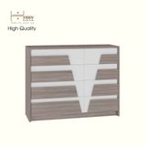  HAPPY FURNITURE , Tủ lưu trữ 8 ngăn kéo - PONIX , THK_113 , 96cm x 32cm x 74cm 