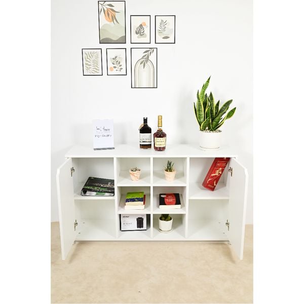  HAPPY FURNITURE , Tủ lưu trữ 2 cửa mở - CIRCLE , TCM_070 , 120cm x 34cm x 70cm 