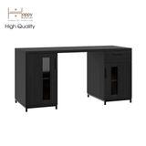  HAPPY FURNITURE , Bàn làm việc chân sắt - LOUIS , BAN_034 , 150cm x 60cm x 75cm 