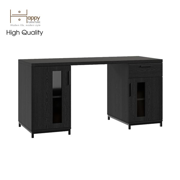  HAPPY FURNITURE , Bàn làm việc chân sắt - LOUIS , BAN_034 , 150cm x 60cm x 75cm 