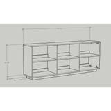  HAPPY FURNITURE , Kệ sách 2x3 - ZANE , KSA_034 , 160cm x 32cm x 62cm 