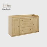  HAPPY FURNITURE , Tủ 2 cửa mở 3 ngăn kéo - CANA , THK_007 , 140cm x 46cm x 84cm 
