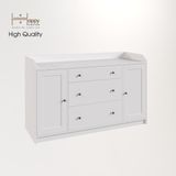  HAPPY FURNITURE , Tủ 2 cửa mở 3 ngăn kéo - CANA , THK_007 , 140cm x 46cm x 84cm 
