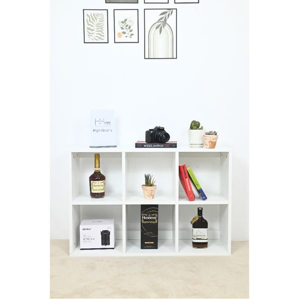  HAPPY FURNITURE , Kệ sách 2x3 - ZANE , KSA_037 , 90cm x 28cm x 60cm 