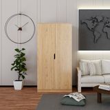  HAPPY FURNITURE , Tủ quần áo 2 cửa mở 2 ngăn kéo - DASH , TCM_022 , 90cm x 58cm x 180cm 