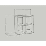  HAPPY FURNITURE , Kệ sách 2x2 - ZANE , KSA_036 , 60cm x 28cm x 60cm 