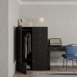  HAPPY FURNITURE , Tủ đựng đồ 4 ngăn kéo 3 ngăn cửa mở - WESLEY , TCM_018 , 100cm x 58cm x 140cm 