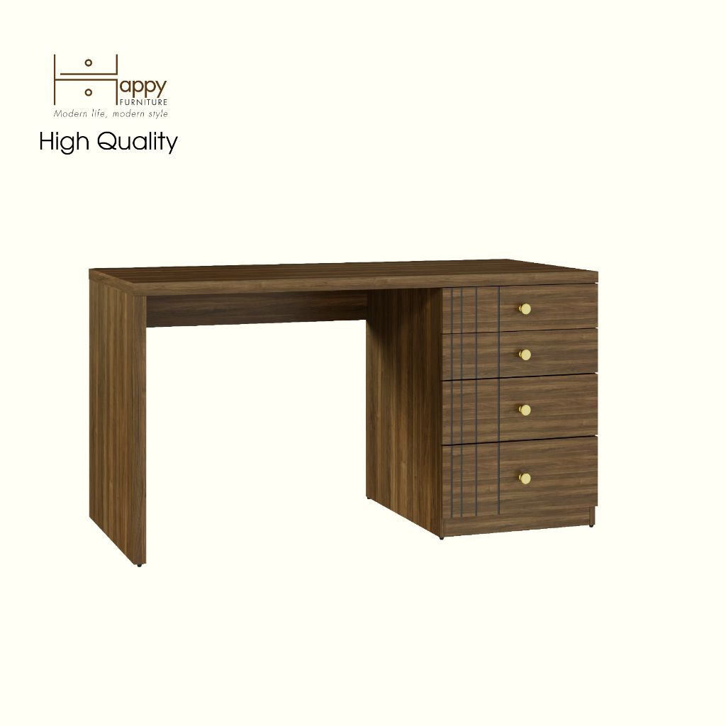  HAPPY FURNITURE , Bàn làm việc 4 ngăn kéo - JOVIE , BAN_083 , 140cm x 59cm x 75cm 