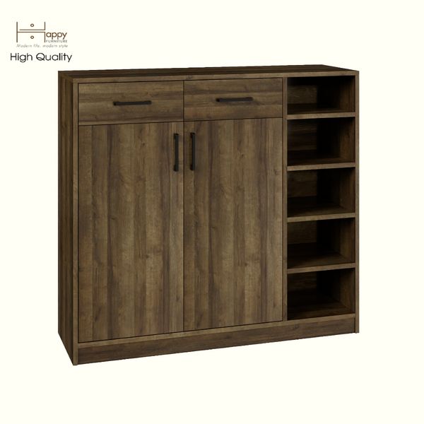  HAPPY FURNITURE , HEINEE - Tủ lưu trữ 2 cửa mở 2 ngăn kéo, TCM_215 , 110cm x 34cm x 100cm DxRxC, sản phẩm phổ thô 