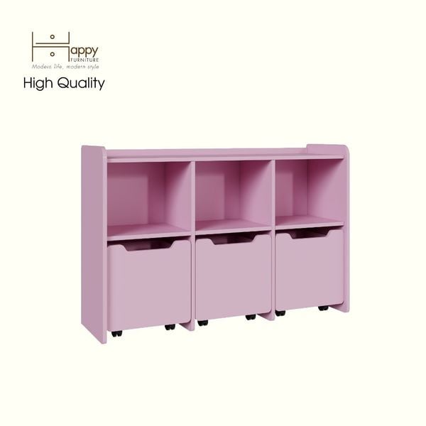  HAPPY FURNITURE , Tủ lưu trữ cho trẻ em có bánh xe - KID , THK_165 , 120cm x 36cm x 80cm 