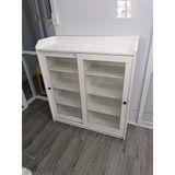  HAPPY FURNITURE , Tủ đựng đồ 2 cánh cửa kính - RUNI , TCL_001 , 105cm x 37cm x 116cm 