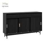  HAPPY FURNITURE , Tủ lưu trữ 3 cửa lùa chân sắt - LILY , TCL_016 , 150cm x 40cm x 90cm 