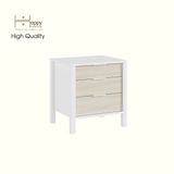  HAPPY FURNITURE , Táp đầu giường 3 ngăn kéo - MOKA , THK_244 , 55cm x 45cm x 58cm DxRxC 