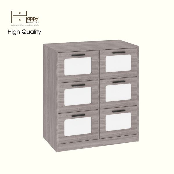  HAPPY FURNITURE , Tủ lưu trữ 6 ngăn kéo - TASY ,THK_316 , 90cm x 50cm x 100cm DxRxC 