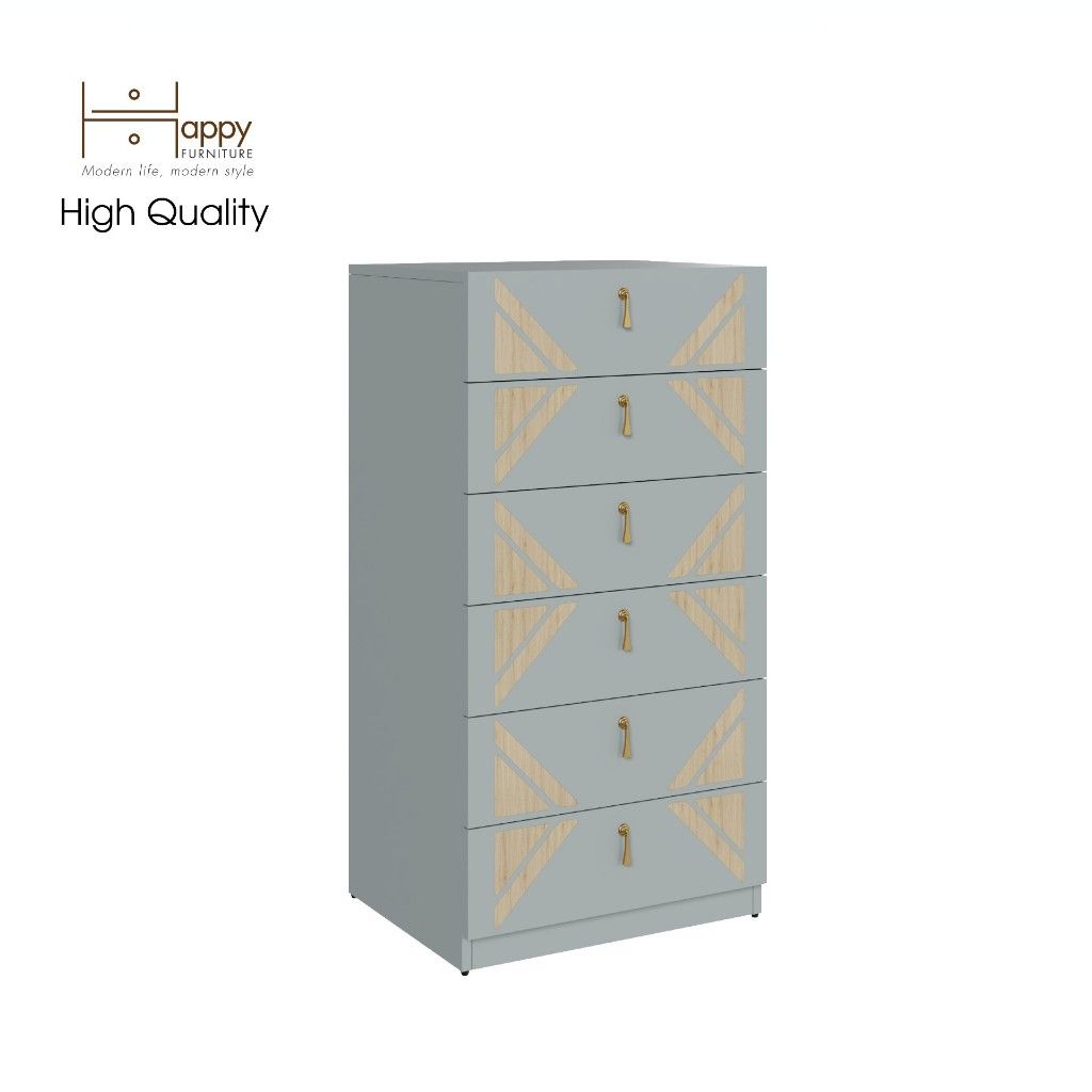  HAPPY FURNITURE , Tủ lưu trữ 6 ngăn kéo - CHARIS , THK_118 , 56cm x 45cm x 108cm 