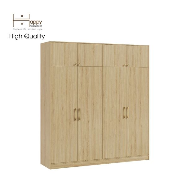  HAPPY FURNITURE , Tủ quần áo 2mx2m2 - ELEGANT , TCM_047 , 200cm x 54cm x 220cm 
