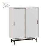  HAPPY FURNITURE , Tủ lưu trữ 2 cánh lùa chân sắt - LUCA , TCL_017 , 86cm x 36cm x 110cm 