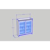  HAPPY FURNITURE , Tủ đựng đồ 2 cánh cửa kính - RUNI , TCL_001 , 105cm x 37cm x 116cm 