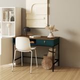  HAPPY FURNITURE , Bàn làm việc đơn chân sắt - NOMIA , BAN_038 , 110cm x 55cm x 75cm 