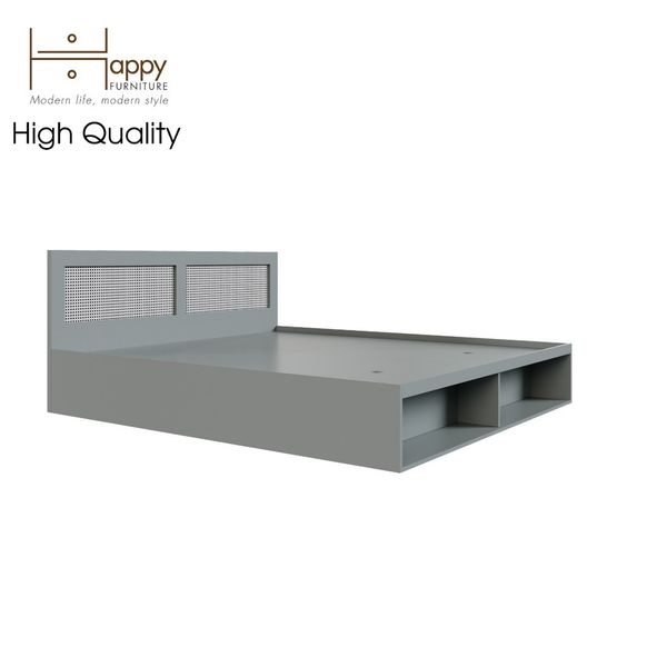  HAPPY FURNITURE , Giường ngủ 2 ngăn đựng đồ - ROTAN , GNG_126 GNG_127 GNG_128 GNG_129 , 205cm x 32cm 