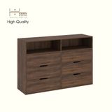  HAPPY FURNITURE , Tủ lưu trữ 6 ngăn kéo - LAYLA , THK_331 , 140cm x 40cm x 93cm DxRxC 