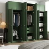  HAPPY FURNITURE , Tủ quần áo 2m4x2m2 - ELEGANT , TCM_044 , 240cm x 54cm x 220cm 