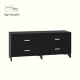  HAPPY FURNITURE , Tủ lưu trữ 6 ngăn kéo - CHEVY, THK_266 , 140cm x 45cm x 60cm DxRxC 
