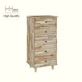  HAPPY FURNITURE , Gỗ tự nhiên , Tủ lưu trữ 5 ngăn kéo - FARAH , THK_180 , 55cm x 45cm x 110cm 