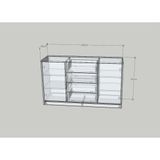  HAPPY FURNITURE , HEINEE - Tủ lưu trữ 2 cửa mở 4 ngăn kéo, TLT_037 , 140cm x 40cm x 82cm DxRxC, sản phẩm phổ thô 