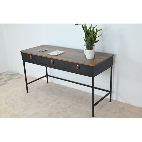  HAPPY FURNITURE , Bàn làm việc chân sắt - NOMIA , BAN_037 , 140cm x 55cm x 75cm 