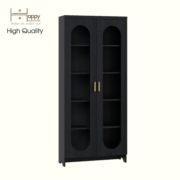  HAPPY FURNITURE , Tủ lưu trữ 2 cửa kính - CHEVY, TLT_049 , 80cm x 28cm x 180cm DxRxC 