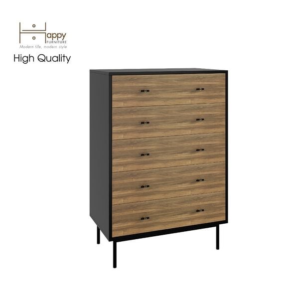  HAPPY FURNITURE , Tủ đựng đồ 5 ngăn chân sắt - BECKY , THK_031 , 80cm x 50cm x 118cm 