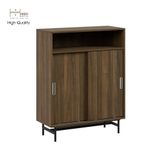  HAPPY FURNITURE , Tủ lưu trữ 3 ngăn cánh lùa chân sắt - LUCA , TCL_018 , 86cm x 36cm x 110cm 
