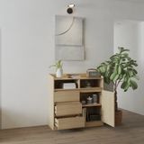  HAPPY FURNITURE , Tủ lưu trữ 3 ngăn kéo 1 cửa mở - KATE , TLT_069 , 100cm x 45cm x 100cm DxRxC 