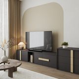  HAPPY FURNITURE , Kệ TV 2 ngăn kéo 2 cửa mở - SPACE, KTV_085 , 180cm x 40cm x 42cm DxRxC 