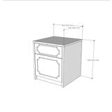  HAPPY FURNITURE , Táp đầu giường 1 cửa mở - NERIS , TCM_144 , 40cm x 40cm x 45cm 