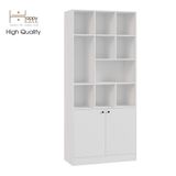  HAPPY FURNITURE , Kệ sách 2 cửa mở - CATY , KSA_025 , 90cm x 39cm x 200cm 