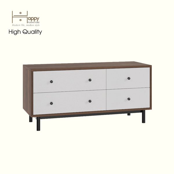 HAPPY FURNITURE , Tủ lưu trữ 4 ngăn kéo - LIVIK, THK_279 , 110cm x 40cm x 52cm DxRxC 