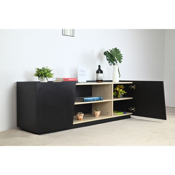  HAPPY FURNITURE , Kệ TV 2 cửa mở - VIGGO , KTV_048 , 160cm x 40cm x 54cm 