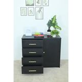  HAPPY FURNITURE , Tủ lưu trữ 4 ngăn kéo - NERIS , THK_134 , 90cm x 40cm x 75cm 