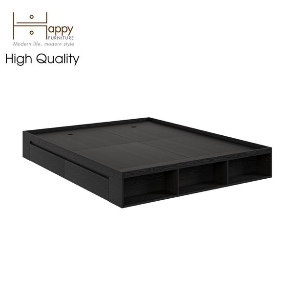  HAPPY FURNITURE , Giường ngủ nhiều ngăn không đầu giường - DASH , GNG_040 GNG_041 GNG_042 GNG_043 , 204x28cm , dài x cao 