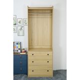  HAPPY FURNITURE , Tủ treo quần áo 3 ngăn kéo - CANA , THK_012 , 70cm x 46cm x 199cm 