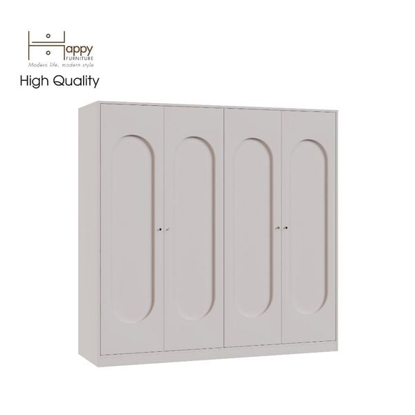  HAPPY FURNITURE , Tủ quần áo 4 cửa mở - SWEETY , TCM_066 , 180cm x 56cm x 176cm 