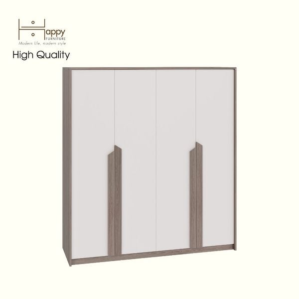  HAPPY FURNITURE , Tủ quần áo 4 cánh mở - PONIX , TCM_114 , 160cm x 54cm x 176cm 