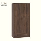  HAPPY FURNITURE , Tủ quần áo 2 cửa mở 1 ngăn kéo - HAPPI, TCM_232 , 90cm x 54cm x 180cm DxRxC 