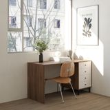  HAPPY FURNITURE , Bàn làm việc 4 ngăn kéo - LIVIK, BAN_141 BAN_142, 59cm x 75cm RxC 