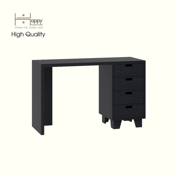  HAPPY FURNITURE , ALVA - Bàn làm việc 4 ngăn kéo, BAN_126 , 120cm x 45cm x 75cm DxRxC 