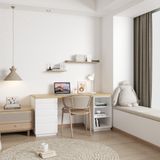  HAPPY FURNITURE , Bàn làm việc 2 bên hộc tủ MACRO ,BAN_008 , 160cm x 60cm x 75cm 