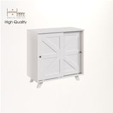  HAPPY FURNITURE , Tủ lưu trữ 2 cửa lùa - LILY , TCL_003 , 81cm x 40cm x 81cm 