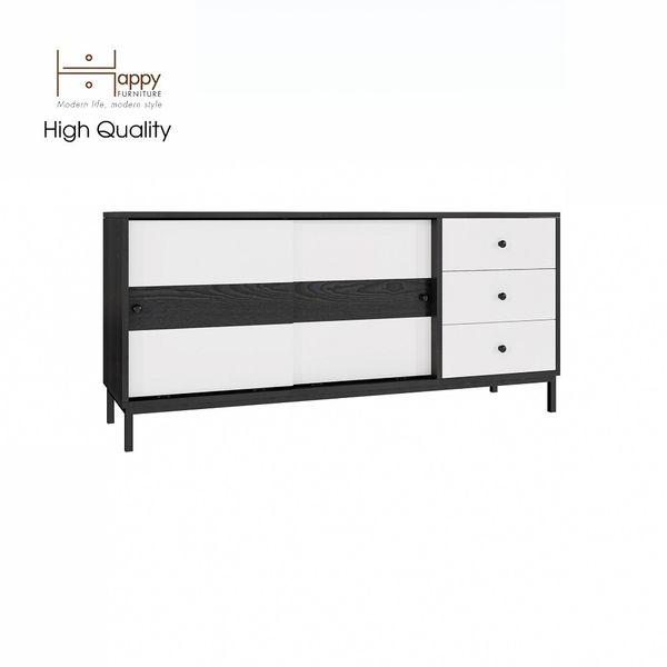  HAPPY FURNITURE , Kệ TV 2 cánh lùa chân sắt - TAKO , KTV_037 , 140cm x 40cm x 65cm 